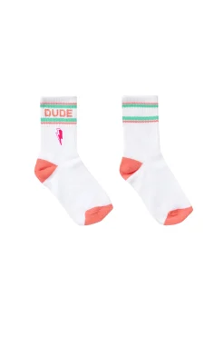 Women Scamp & Dude Kids White Sport Socks