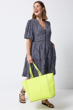 Women Scamp & Dude Lilac Mini Leopard Zip Detail Tiered Short Dress