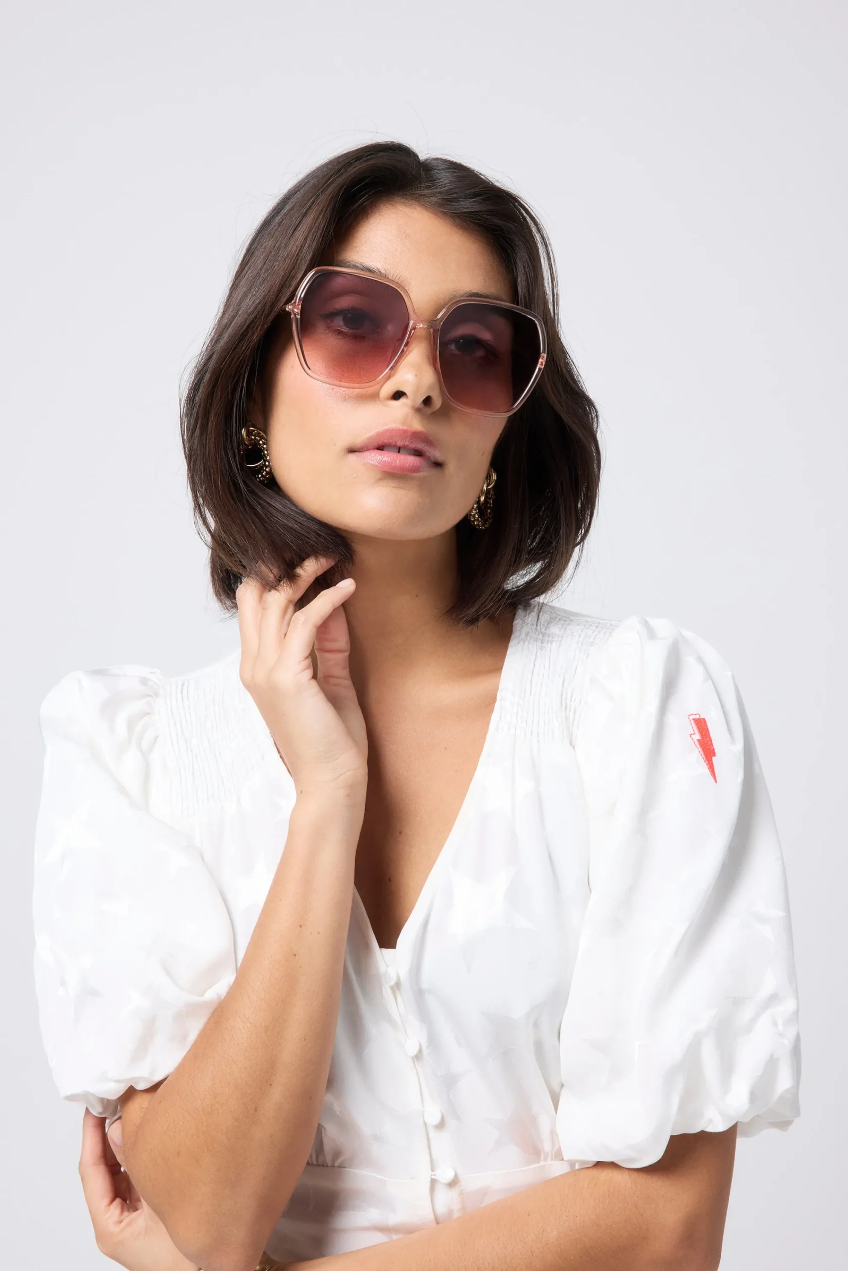 Women Scamp & Dude Margot Blush '70s Sunglasses