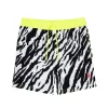 Women Scamp & Dude Men's Ivory with Black Shadow Tiger Swim Shorts