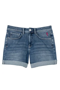 Women Scamp & Dude Mid Wash Indigo Denim Shorts