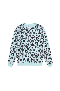 Women Scamp & Dude Mint with Black Leopard Classic Sweatshirt