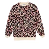 Women Scamp & Dude Mixed Neutral with Black Shadow Leopard Oversized Sweatshirt