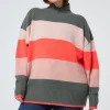 Women Scamp & Dude Multi Colour Oversized Turtleneck Jumper