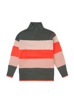 Women Scamp & Dude Multi Colour Oversized Turtleneck Jumper