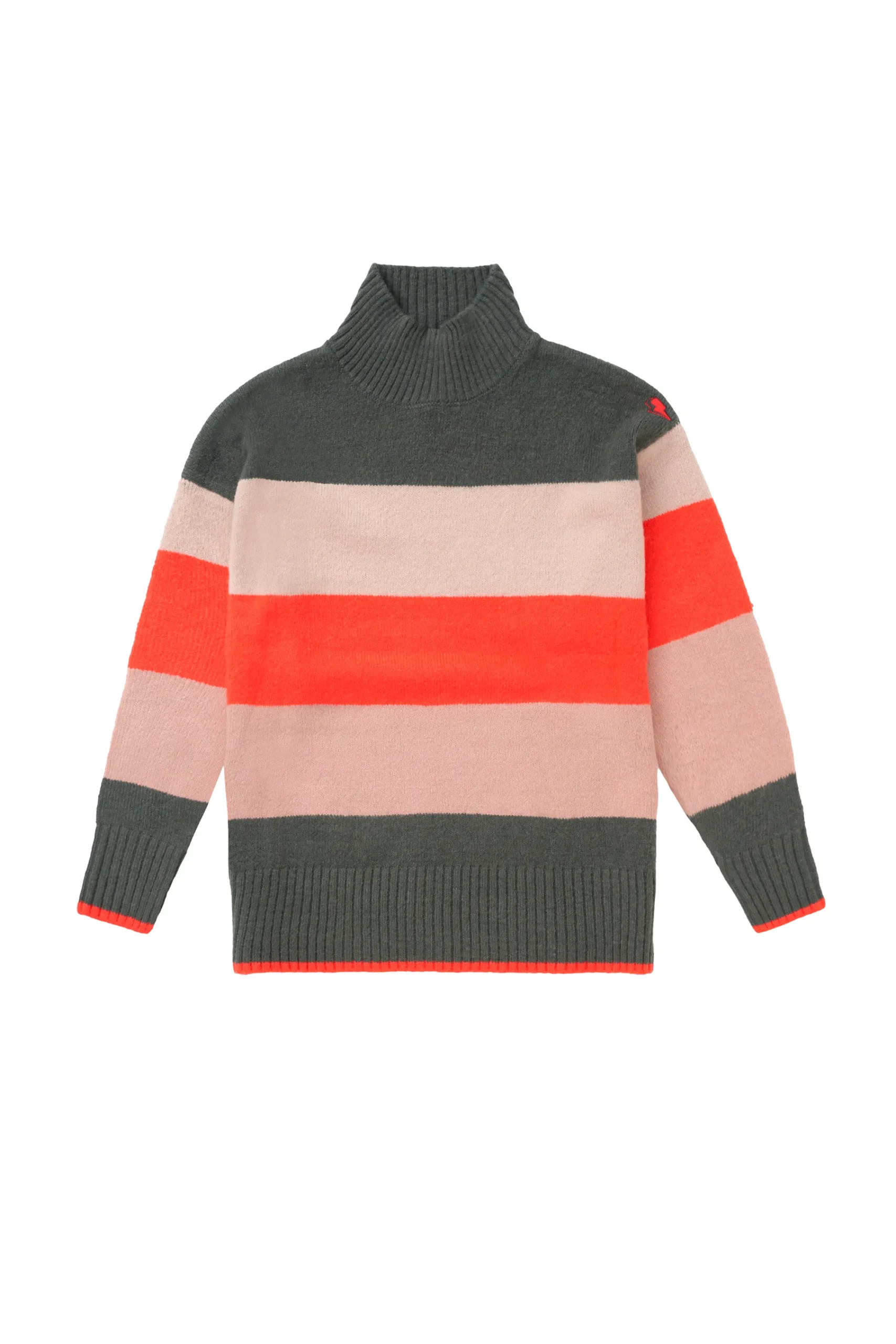 Women Scamp & Dude Multi Colour Oversized Turtleneck Jumper