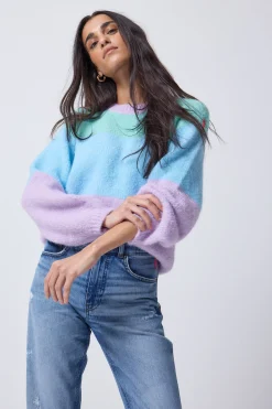 Women Scamp & Dude Multicolour Pastel Fluffy Knit Jumper