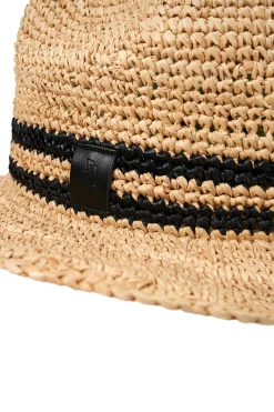 Women Scamp & Dude Natural with Black Stripe Straw Hat