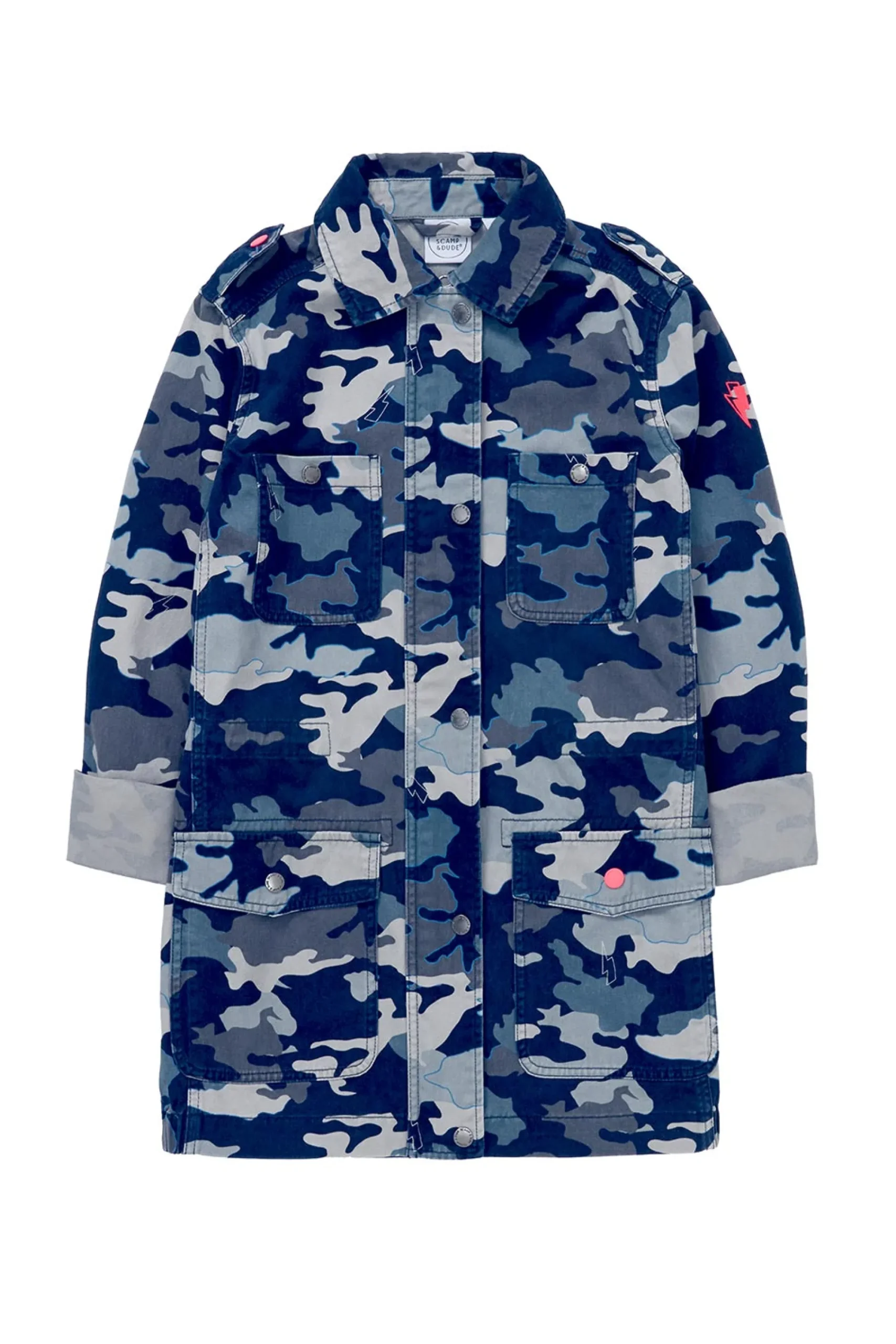 Women Scamp & Dude Navy Camo Utility Jacket