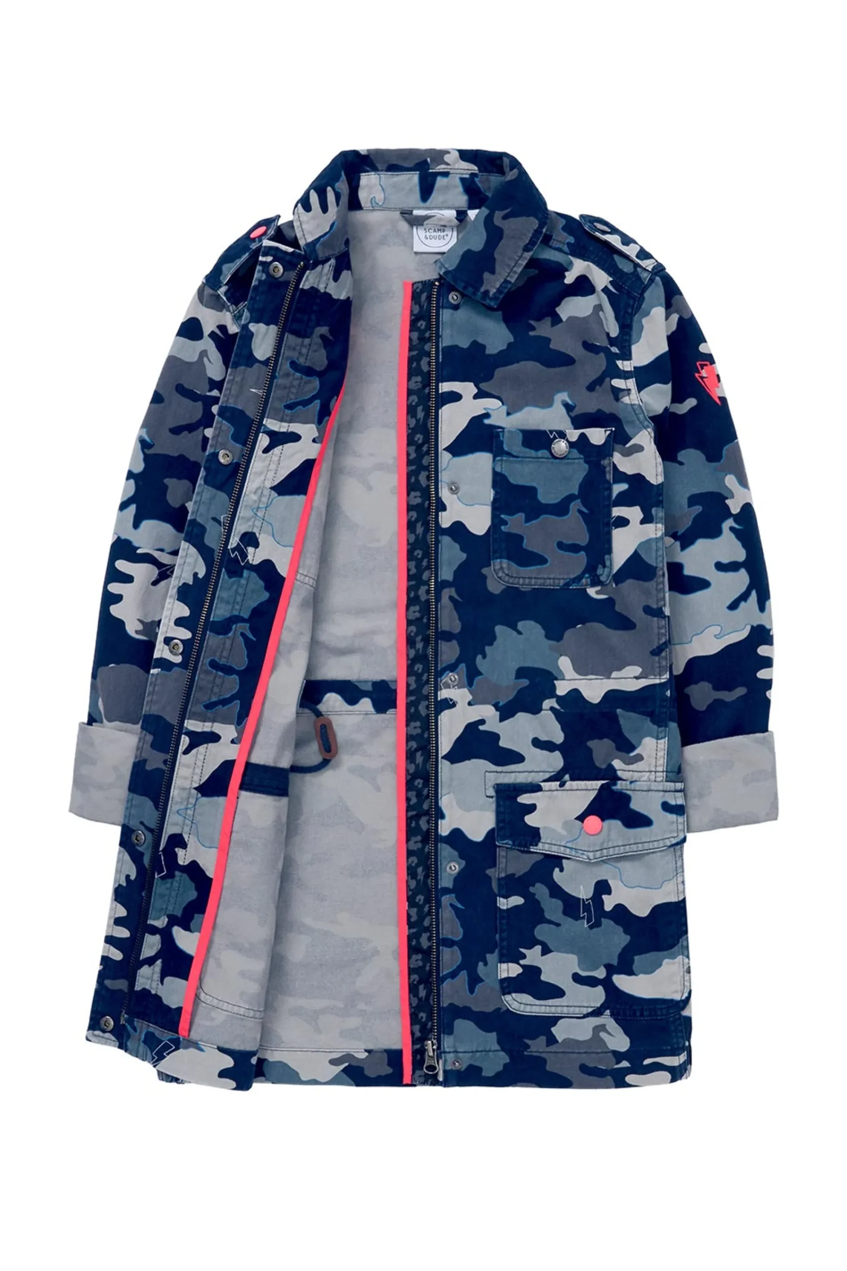 Women Scamp & Dude Navy Camo Utility Jacket