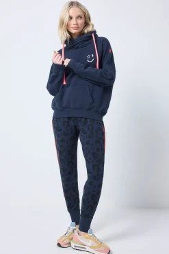 Women Scamp & Dude Navy Cowl Neck Hoodie