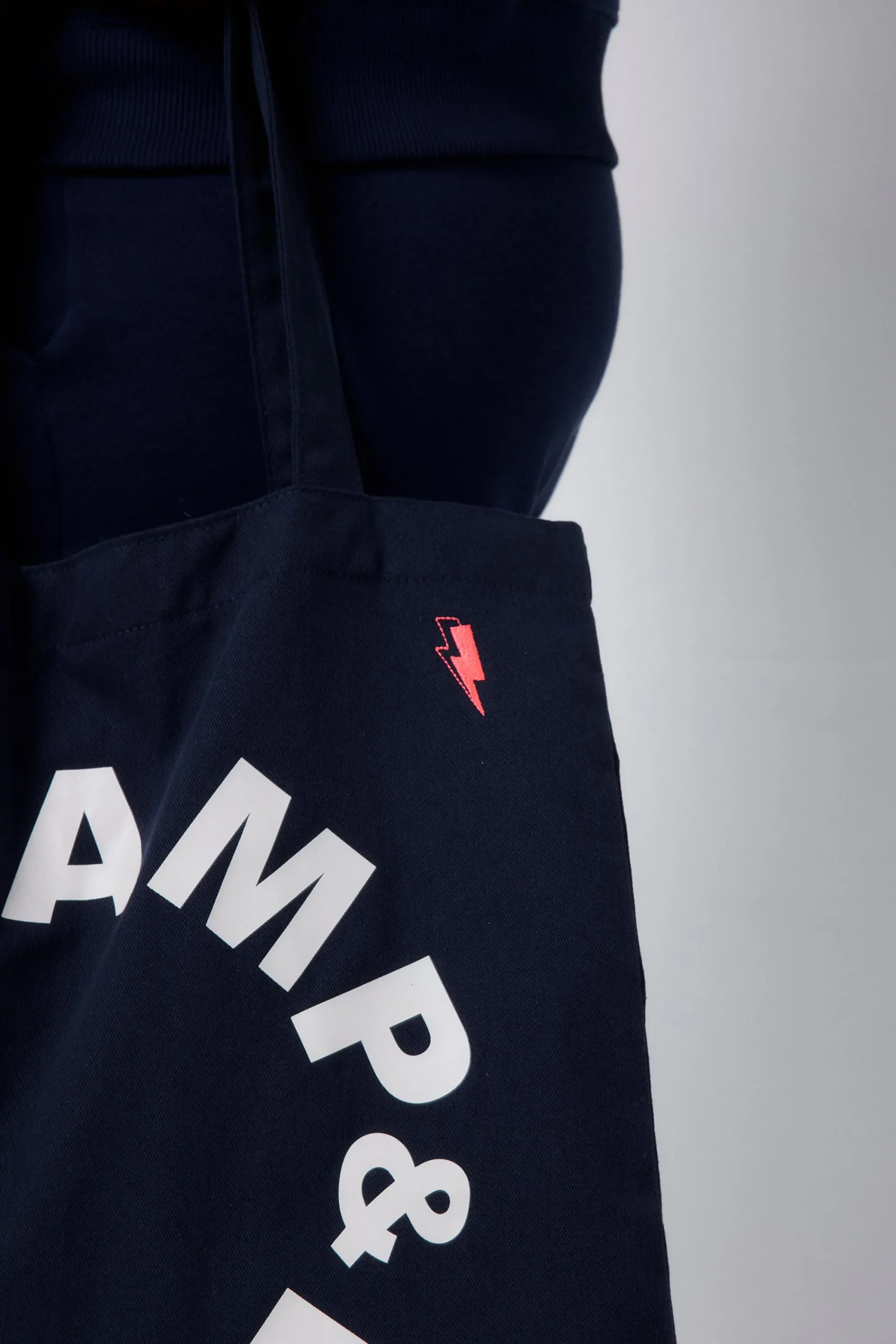 Women Scamp & Dude Navy Graphic Logo Tote Bag