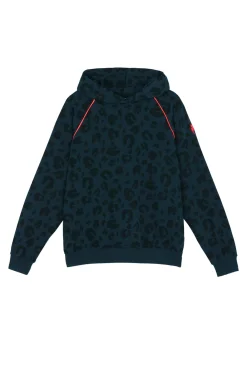Women Scamp & Dude Navy Leopard Hoodie
