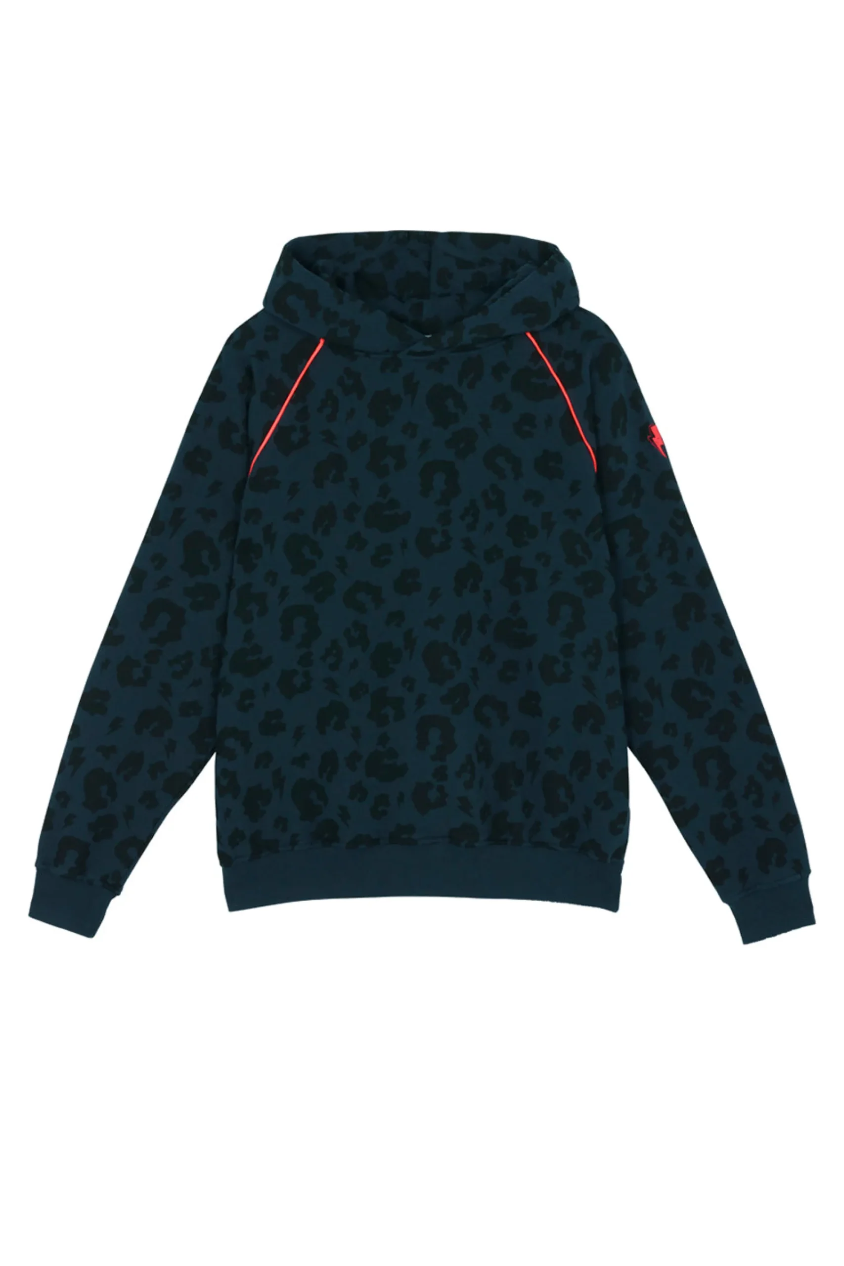 Women Scamp & Dude Navy Leopard Hoodie