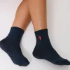 Women Scamp & Dude Navy Lurex Socks
