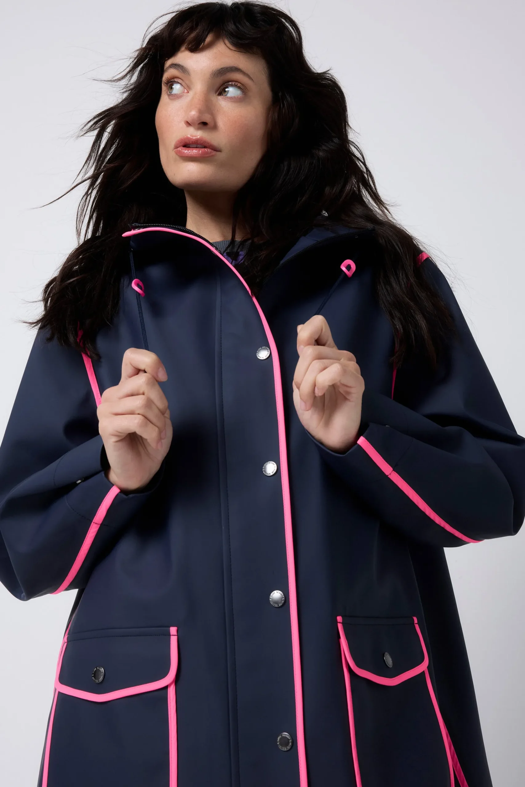 Women Scamp & Dude Navy Raincoat