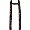 Women Scamp & Dude Navy Velvet Sequin Surplus Fabric Skinny Neck Tie