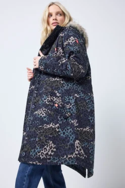 Women Scamp & Dude Navy Wild Camo Parka