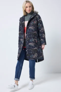 Women Scamp & Dude Navy Wild Camo Parka