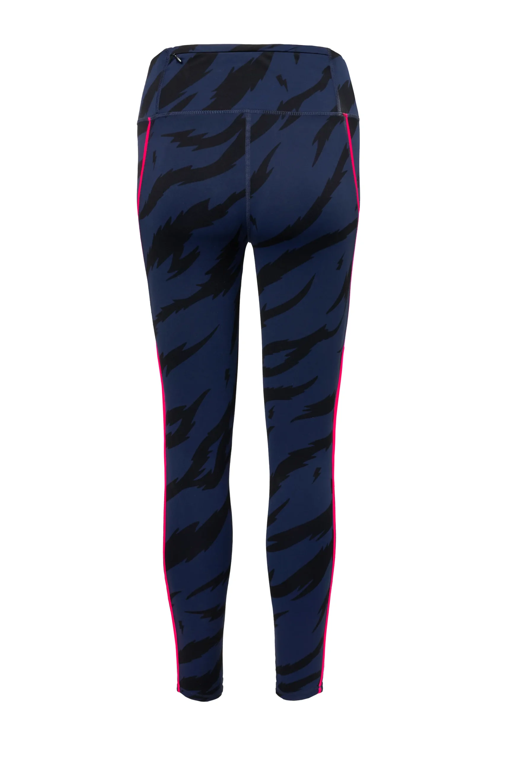 Women Scamp & Dude Navy with Black Graphic Tiger Print Full Length Active Leggings