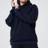 Women Scamp & Dude Navy with Black Rock and Roll Leopard Hoodie