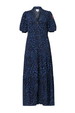 Women Scamp & Dude Navy with Black Rock and Roll Zip Detail Tiered Midi Dress