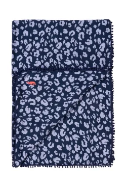 Women Scamp & Dude Navy with Blue Leopard Charity Super Scarf