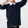 Women Scamp & Dude Navy with Navy Leopard Longline Sweatshirt