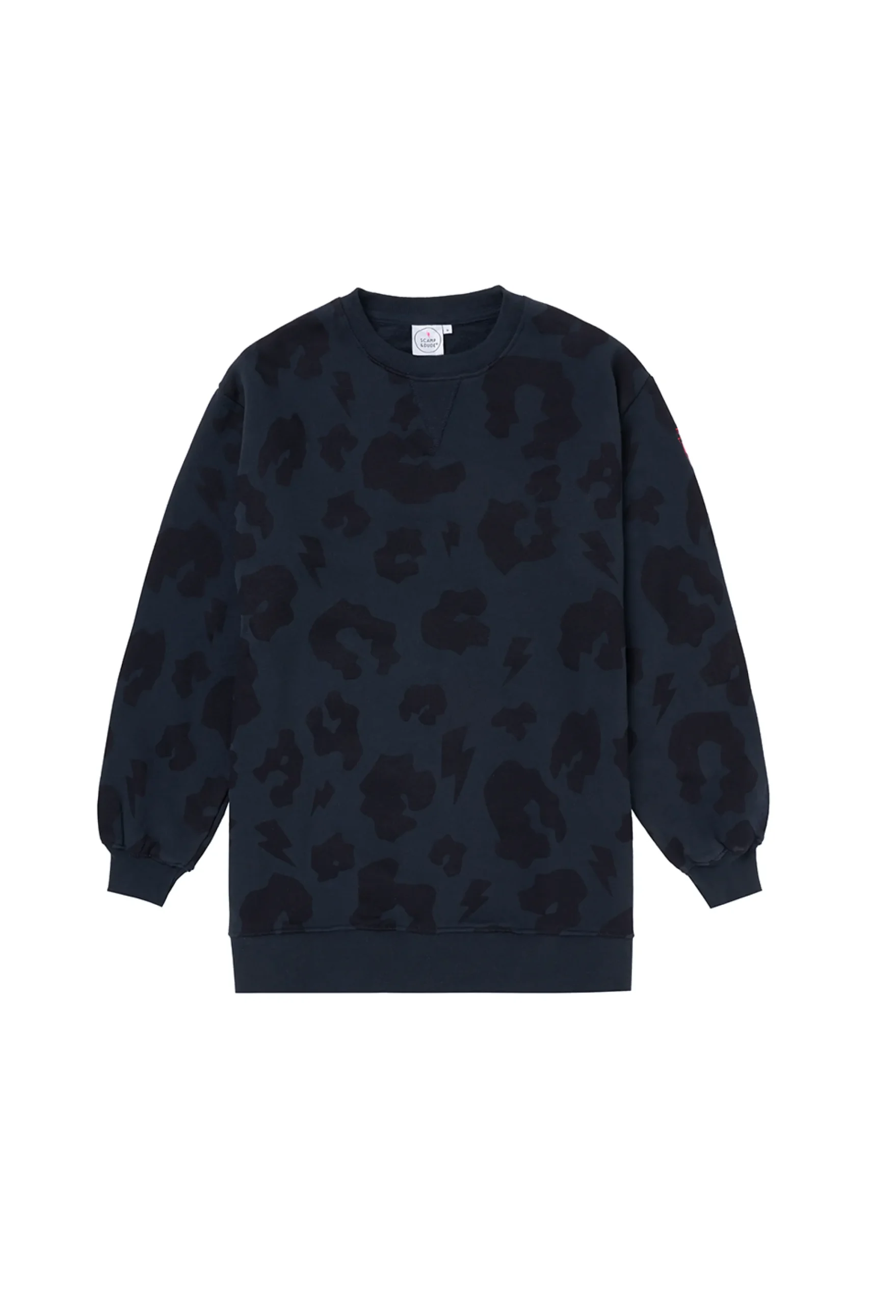 Women Scamp & Dude Navy with Navy Leopard Longline Sweatshirt