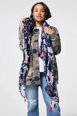 Women Scamp & Dude Navy with Pink Camo Charity Super Scarf