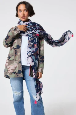 Women Scamp & Dude Navy with Pink Camo Charity Super Scarf