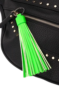 Women Scamp & Dude Neon Green Tassel Keyring