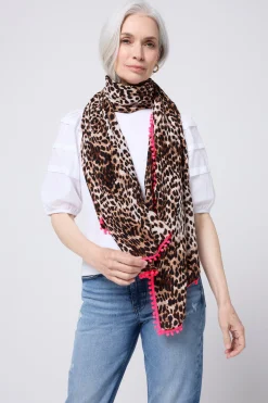 Women Scamp & Dude Neutral with Black Cheetah Charity Super Scarf