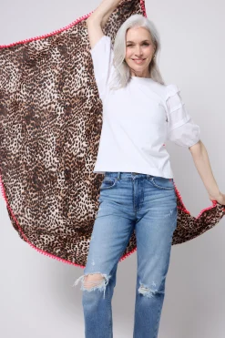 Women Scamp & Dude Neutral with Black Cheetah Charity Super Scarf