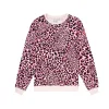 Women Scamp & Dude Neutral with Pink and Black Rock and Roll Leopard Classic Sweatshirt
