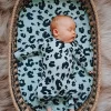 Women Scamp & Dude Pale Green Leopard Romper