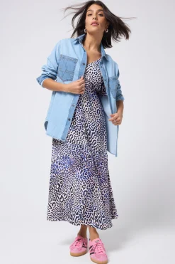 Women Scamp & Dude Pale Indigo Relaxed Denim Shirt