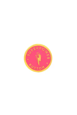 Women Scamp & Dude Pink Superpower Pin Badge