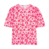 Women Scamp & Dude Pink with Neon Coral Leopard T-Shirt
