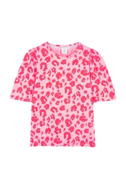 Women Scamp & Dude Pink with Neon Coral Leopard T-Shirt