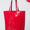 Women Scamp & Dude Red Patent Lightning Bolt Tote Bag