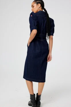 Women Scamp & Dude Rinse Wash Zip Detail Denim Dress