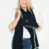 Women Scamp & Dude Scamp & Dude x Nicky Newman Navy with Black Leopard Charity Super Scarf