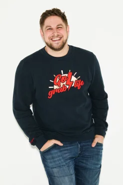 Women Scamp & Dude Scamp & Dude x Nicky Newman Navy 'Go Grab Life' Charity Classic Sweatshirt