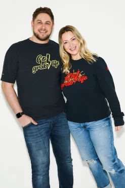 Women Scamp & Dude Scamp & Dude x Nicky Newman Navy 'Go Grab Life' Charity Unisex T-Shirt