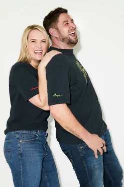 Women Scamp & Dude Scamp & Dude x Nicky Newman Navy 'Go Grab Life' Charity Relaxed Band T-Shirt