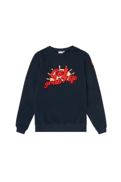 Women Scamp & Dude Scamp & Dude x Nicky Newman Navy 'Go Grab Life' Charity Classic Sweatshirt