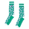 Women Scamp & Dude Turquoise with Pink Leopard Sport Socks