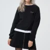 Women Scamp & Dude Washed Black Cropped Sweatshirt