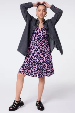 Women Scamp & Dude Washed Black Oversized Denim Shirt